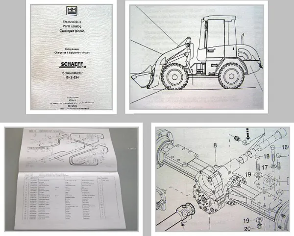 Schaeff SKS 634 Schwenklader Ersatzteilliste Parts List