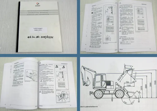 Schaeff SMB2041 Laderbagger Betriebsanleitung Bedienungsanleitung 06/1999