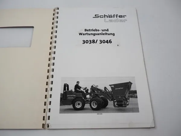 Schäffer 3038 3046 Lader Betriebsanleitung Bedienung Wartung 2006