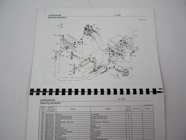 Schäffer 3038 3046 Lader Ersatzteilliste Spare Parts List 2006