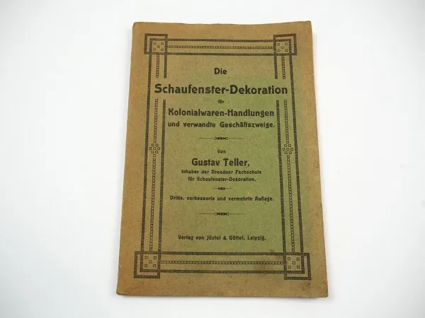 Schaufenster Dekoration Schokolade Kaffee Tee Tabak Kolonialwaren Werbung 1914