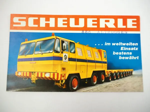 Scheuerle Plattformwagen Sektions Hub Transporter Prospekt Pfedelbach Öhringen