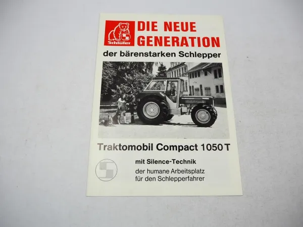 Schlüter Compact 1050T Traktomobil mit Silence Technik Prospekt 1974