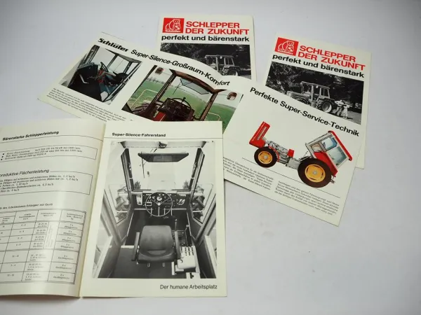 Schlüter Compact 750 850 1050 TV Traktomobile 4 Prospekte von 1978