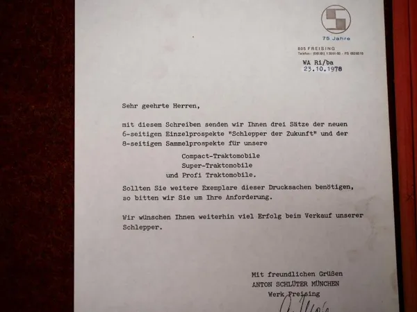Schlüter Compact Super Profi Traktomobil & Profi Trac Mappe mit 12 Prospekten
