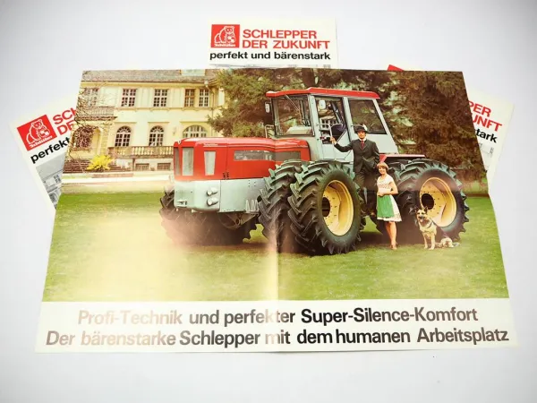 Schlüter Profi Trac 1600 2500 3500 VL TVL Traktomobile 4 Prospekte von 1978