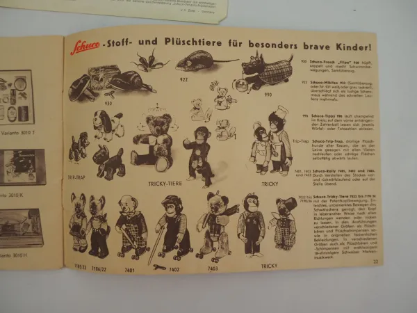 Schuco Varianto 3010 Autos Brücke 3050 Prospekte Spielzeug 1950 Jahre