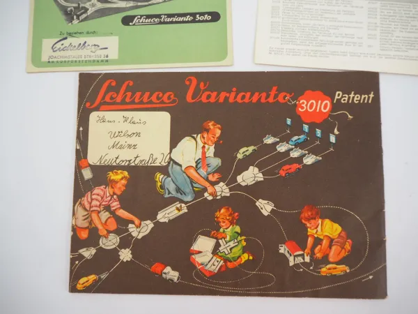 Schuco Varianto 3010 Autos Brücke 3050 Prospekte Spielzeug 1950 Jahre