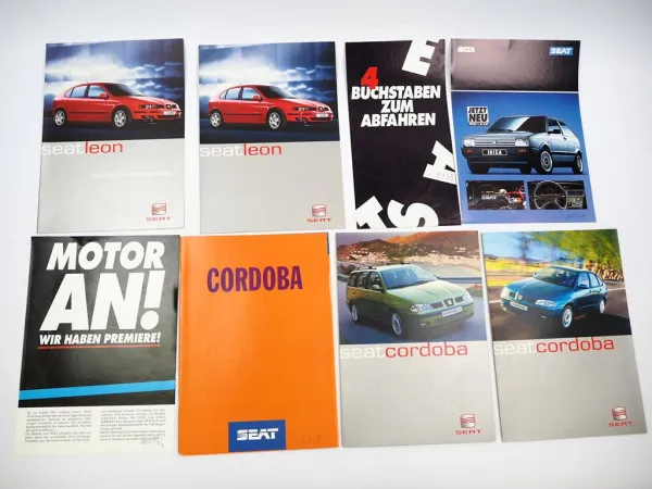 Seat 12x Prospekt Cordoba Arosa Ibiza Leon Toledo Gesamtprogramm 1990er Jahre