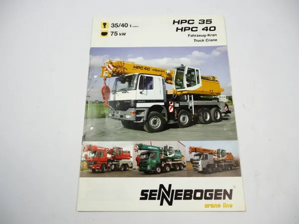 Sennebogen HPC 35 40 Mobilkran Autokran auf Mercedes Volvo Fahrgestell Prospekt