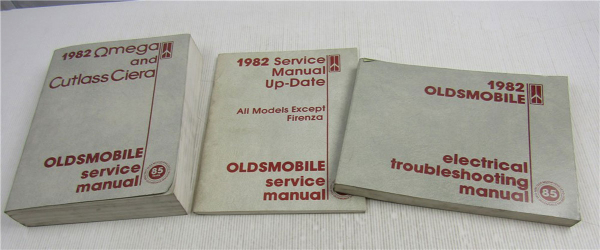 Service Manual 1982 Oldsmobile Omega Cutlass Ciera Firenza 3 Books