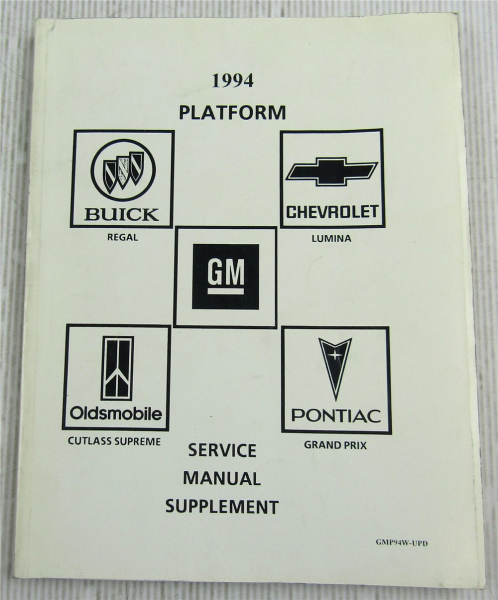 Service Manual 1994 Pontiac Grand Prix Chevrolet Lumina Buick Regal