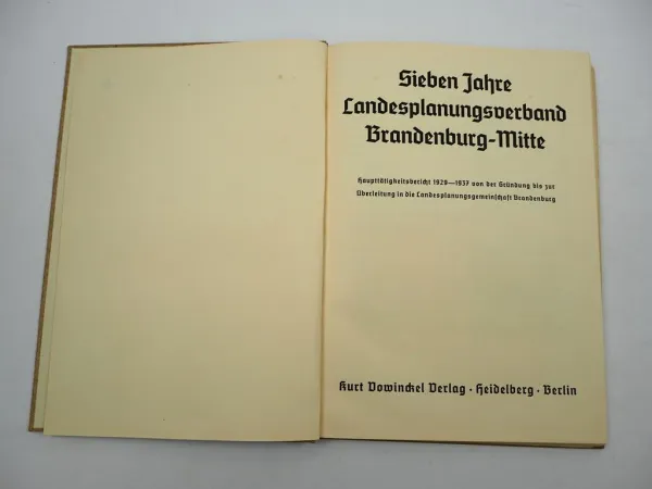 Sieben Jahre Landesplanung Brandenburg Mitte 1929 bis 1937