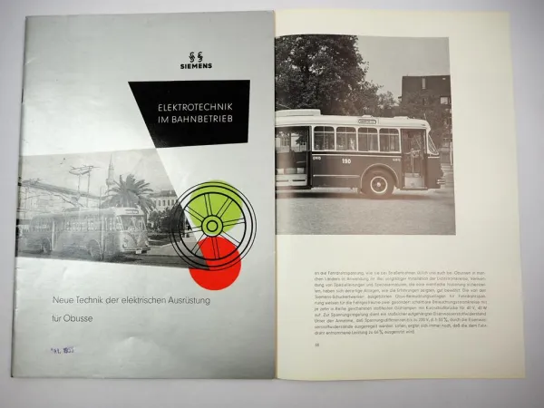 Siemens Elektrotechnik im Bahnbetrieb Obusse Oberleitungs Omnibus ca 1953