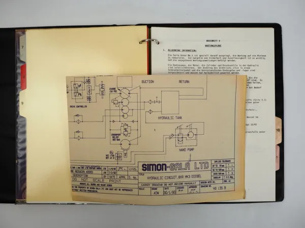 Simon Boxer MK3 Diesel Hydraulische Arbeitsbühne Technisches Handbuch 1990