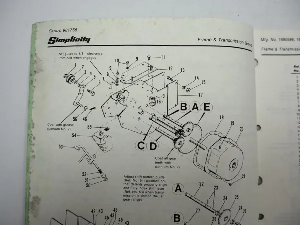 Simplicity 524 724 828 1028 Snowbuster Schneefräse Ersatzteilliste Parts List