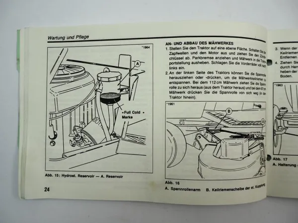 Simplicity LT Series Rasentraktor Betriebsanleitung Handbuch 1991