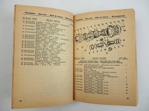 Skoda 1000MB 1000 MB Airable PKW Ersatzteilkatalog List of Spare Parts 1964