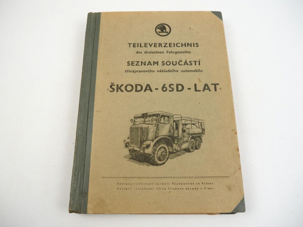 Skoda 6STP6 LD LAT LKW Ersatzteilliste Ersatzteilkatalog 1942 Wehrmacht