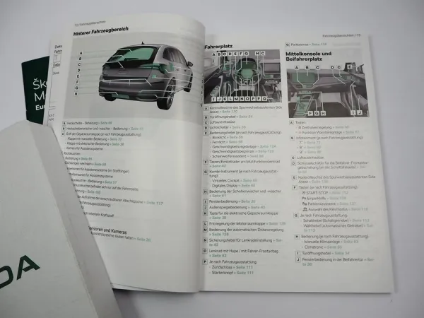 Skoda Scala Betriebsanleitung Bedienungsanleitung Bordmappe Wartung 11/2024