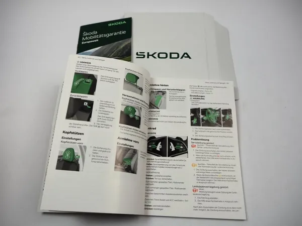Skoda Scala Betriebsanleitung Bedienungsanleitung Bordmappe Wartung 7/ 2025