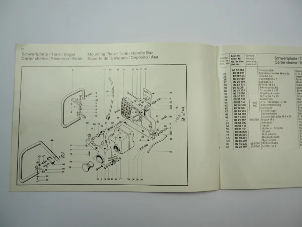 Solo 620 650 655 660 VA Motorsäge Ersatzteilliste Spare Parts List 1975