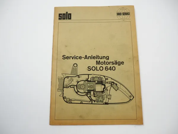 Solo 640 Motorsäge Werkstatthandbuch Service Anleitung Reparatur 1968