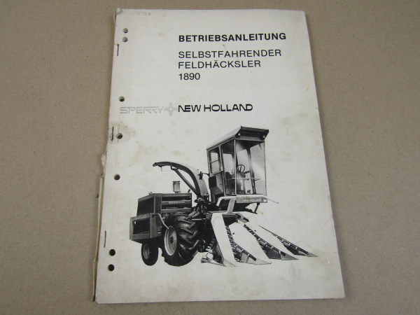 Sperry New Holland 1890 Häcksler Betriebsanleitung Bedienung Wartung 1977