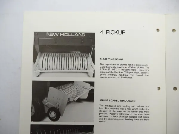 Sperry New Holland 370 Hayliner Presse Produktinformation 1975