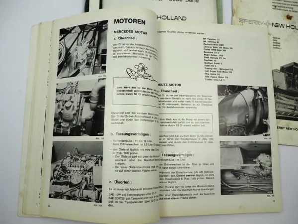 Sperry New Holland 8080 Mähdrescher Betriebsanleitung Schulung Kabine 1976
