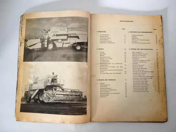 Sperry New Holland Clayson 1530 1545 Mähdrescher Betriebsanleitung ca. 1973