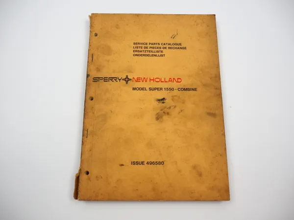Sperry New Holland Clayson S1550 Mähdrescher Ersatzteilliste Parts List 1974