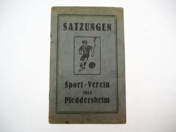 Sport Verein 1914 Pfeddersheim Worms Fußball Satzung von 1920