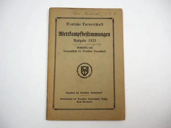 Sport Wettkampfbestimmungen Deutsche Turnerschaft 1923