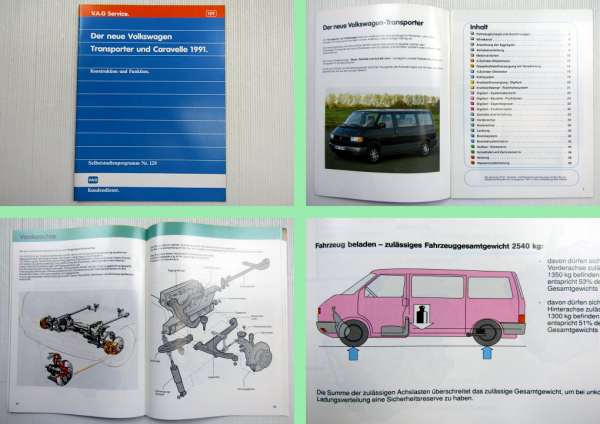 SSP 129 VW T4 Transporter Caravelle 1991 Selbststudienprogramm