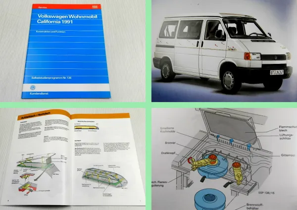 SSP 136 VW T4 California 1991 Wohnmobil Technik Aufbau Selbststudienprogramm