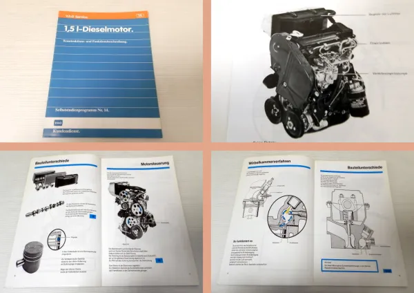 SSP 14 VW 1,5l Dieselmotor CK Selbststudienprogramm Konstruktion Funktion 1976