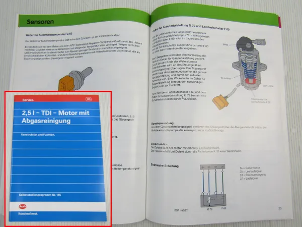 SSP 145 Selbststudienprogramm Audi 100 C4 2,5l TDI Motor mit Kat 115 PS