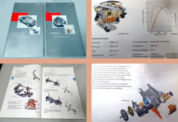 SSP 254 + SSP 255 Audi A4 B6 Motor Technik Konstruktion + Funktion 2000/2001