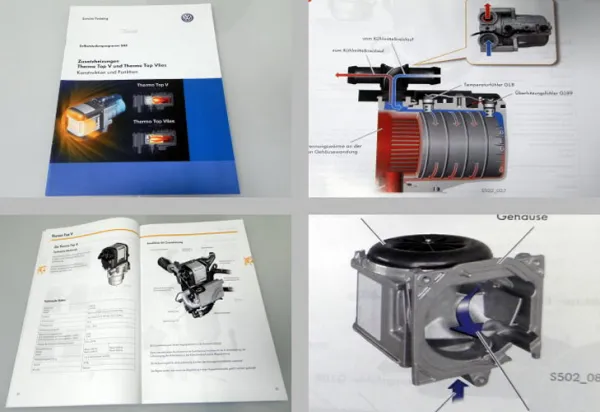 SSP 502 VW Zusatzheizung Webasto Thermo Top V Thermo Top Vlies 2012 Service