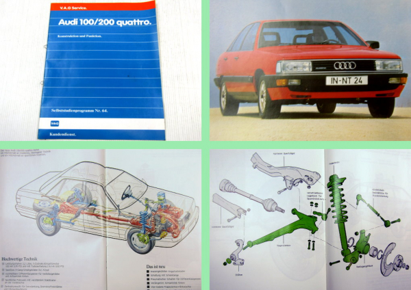 SSP 64 Audi 100 200 Typ 44 Quattro 1984 Konstruktion Selbststudienprogramm