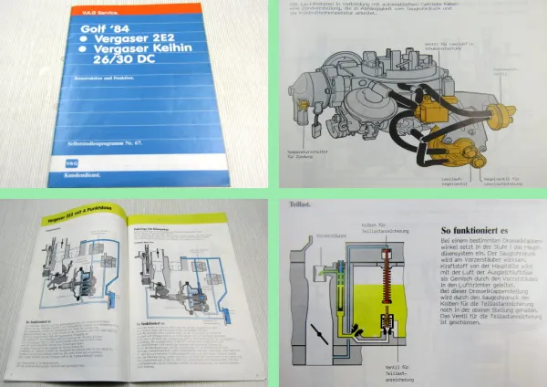 SSP 67 VW Golf 2 ab 1984 Vergaser 2E2 + Keihin 26/30 DC Selbststudienprogramm
