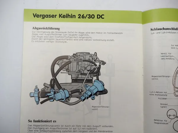 SSP 67 VW Golf 2 ab 1984 Vergaser 2E2 + Keihin 26/30 DC Selbststudienprogramm