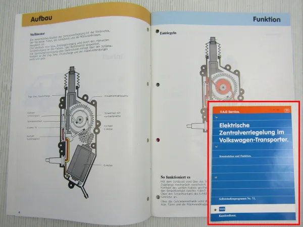 SSP 71 VW T3 Bus Zentralverriegelung Stromlaufplan Stellmotor