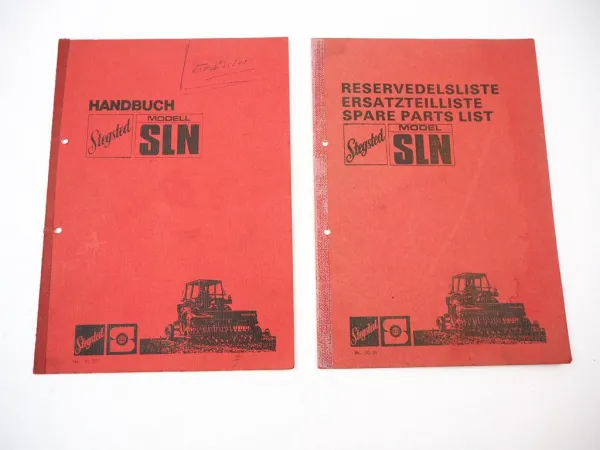 Stegsted SLN Sämaschine Drillmaschine Bedienungsanleitung Ersatzteilliste