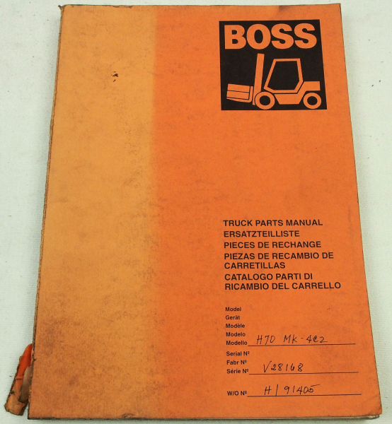Steinbock Boss H70 MK4C2 Stapler Ersatzteilliste Parts List Pieces Rechange 1985
