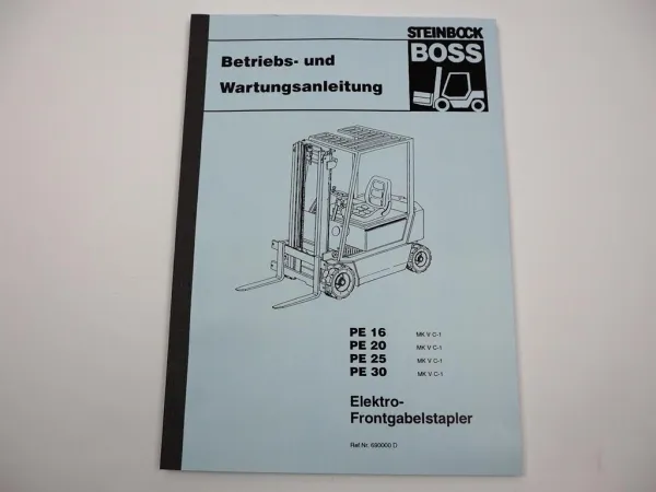 Steinbock Boss PE 16 20 25 30 D Betriebsanleitung Bedienung Wartungsanleitung