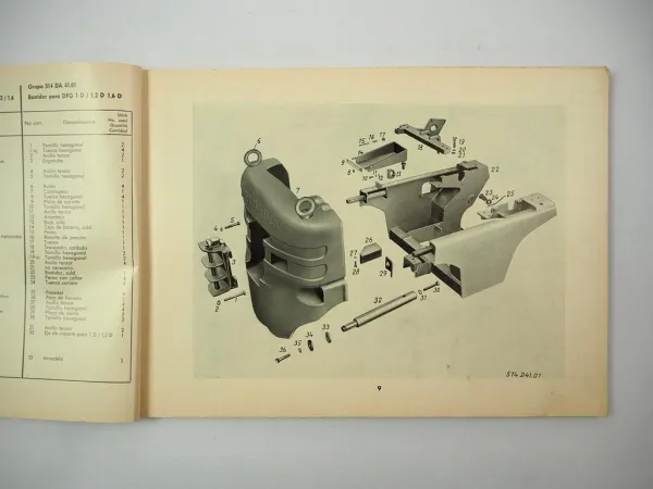 Steinbock DFG 1D 1,2D 1,6D Gabelstapler Ersatzteilliste Parts List 1965