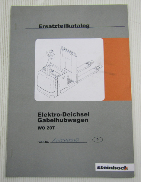 Steinbock WO 20T Elektro Gabelhubwagen Ersatzteilliste Parts List ca 2000