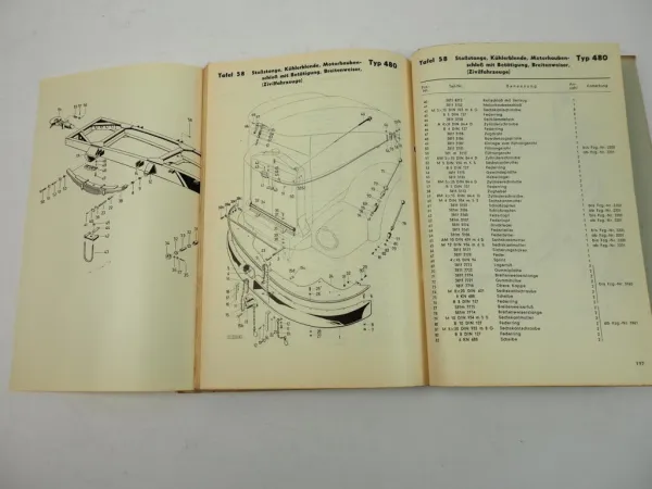 Steyr 480 Diesel LKW Ersatzteilliste Ersatzteilkatalog 1960